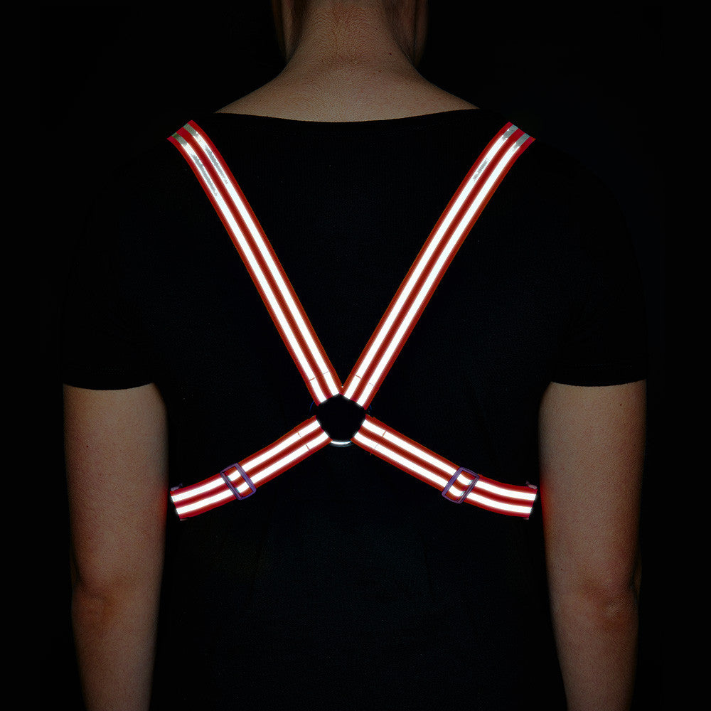 Reflective Cycling Harness - Fluro Orange