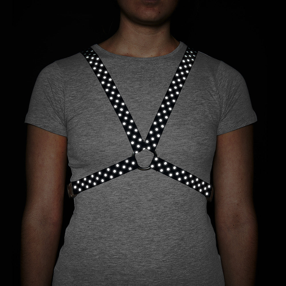 Reflective Cycle Harness - Dot French Navy