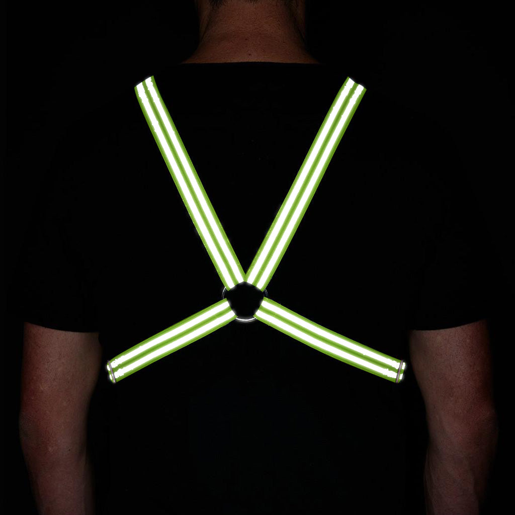 Reflective Cycling Harness - Fluro Yellow