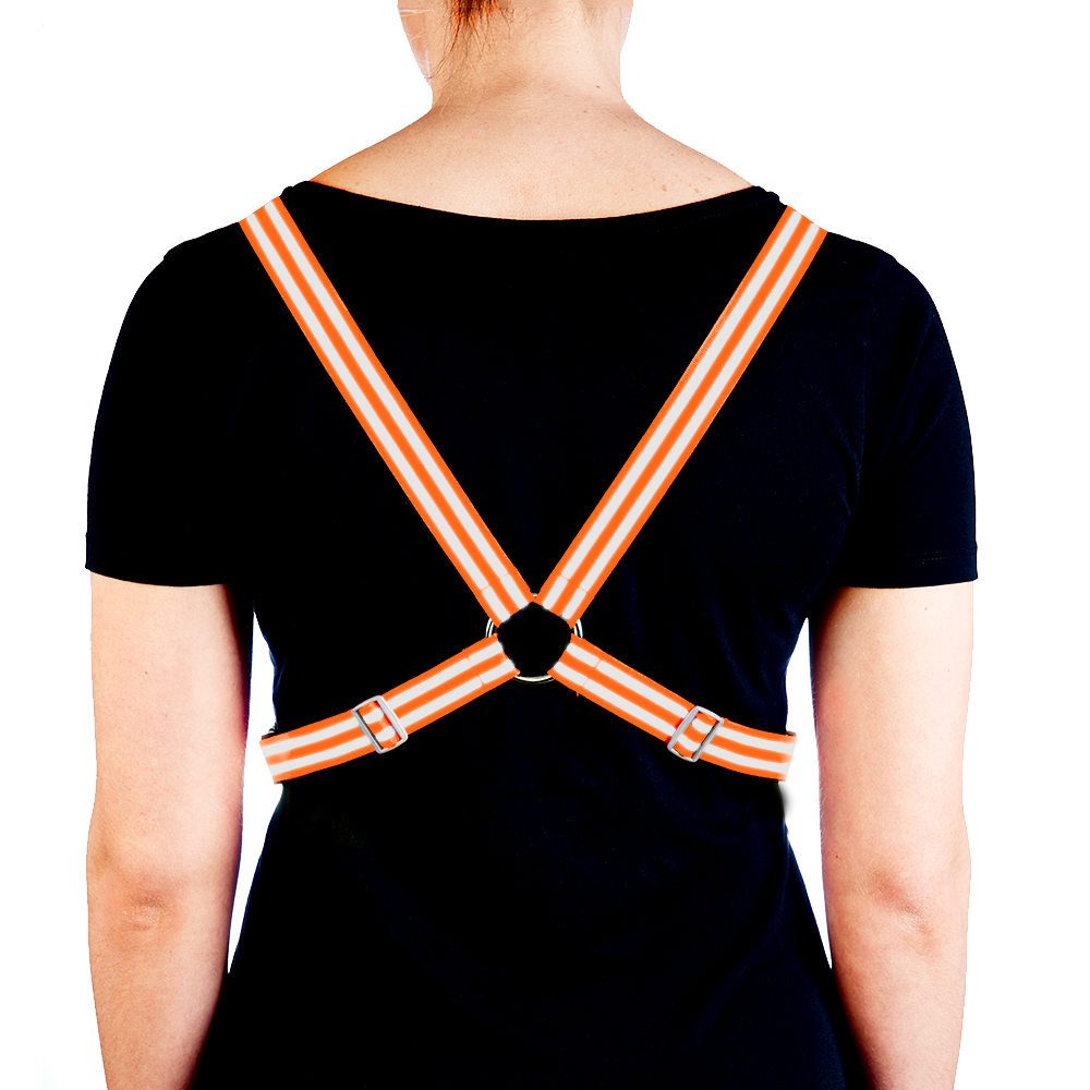 Reflective Cycling Harness - Fluro Orange