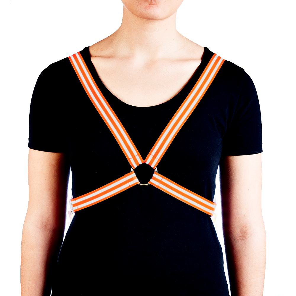 Reflective Cycling Harness - Fluro Orange