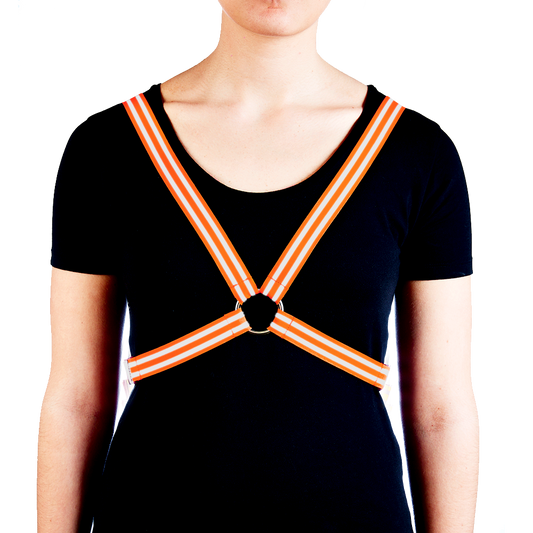 Reflective Cycling Harness - Fluro Orange