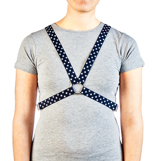 Reflective Cycle Harness - Dot French Navy