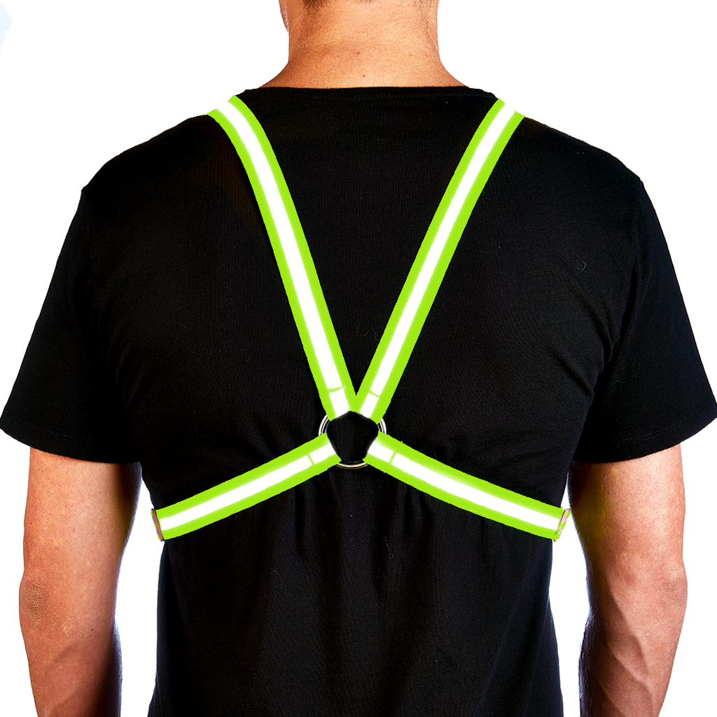 Reflective Cycling Harness - Fluro yellow / Audax