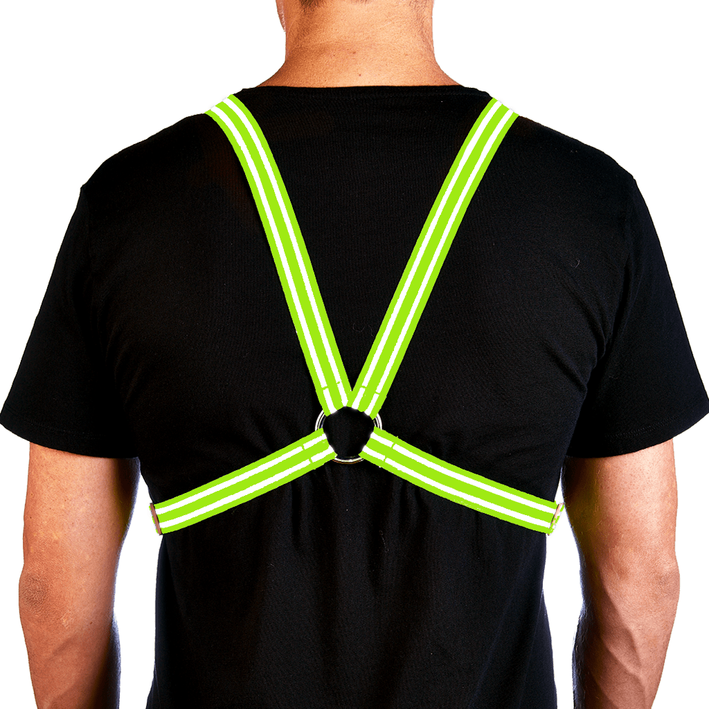 Reflective Cycling Harness - Fluro Yellow