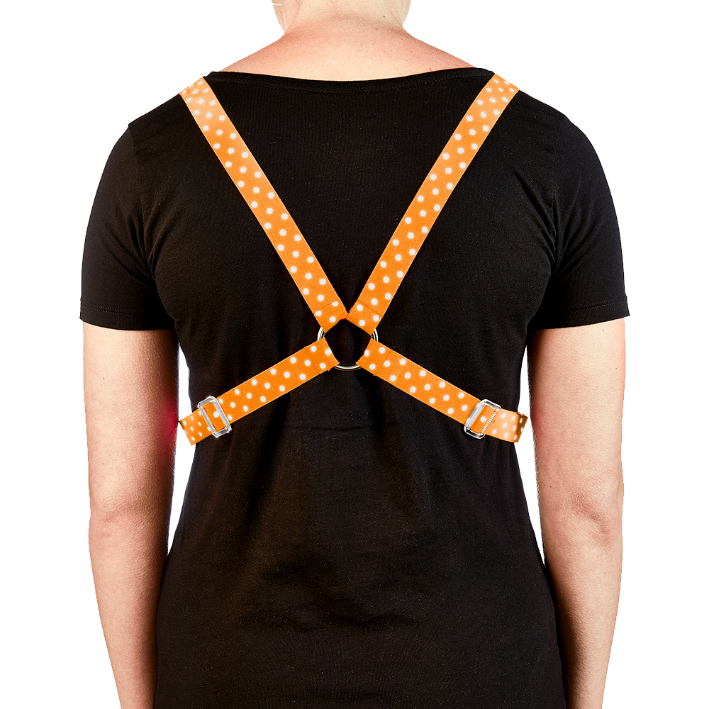 Reflective Cycling Harness - Dot Tangerine