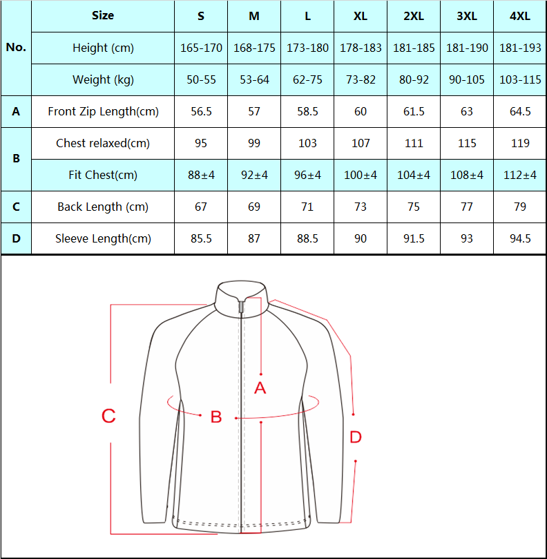 Men's thermal windproof jacket